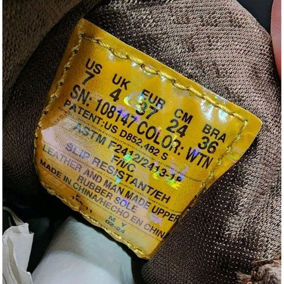 SKECHERS Work Shoes Women's Size 7 Wheat Uno SR Elainy Comp Toe NIB - Picture 9 of 10